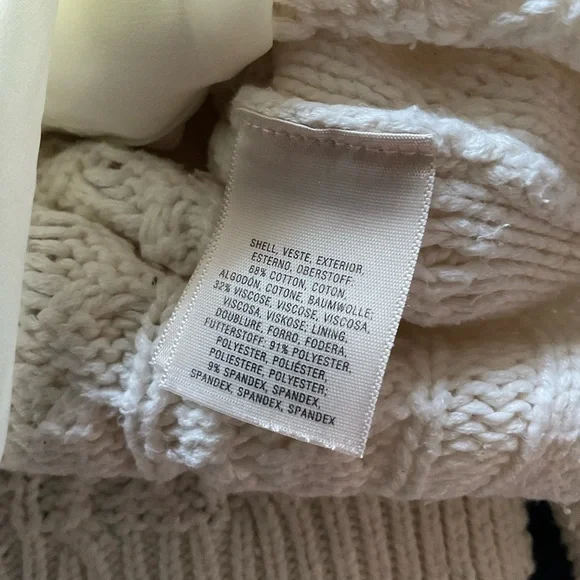 Anthropologie Moth Layered Cable Knit Ella Sweater in‎ Ivory - Picture 6 of 8